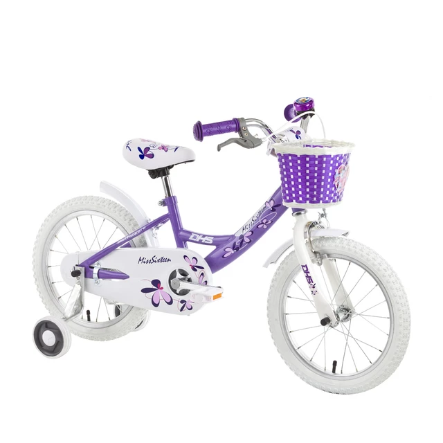Detský bicykel DHS Miss Sixteen 1602 16" - model 2014 - fialová