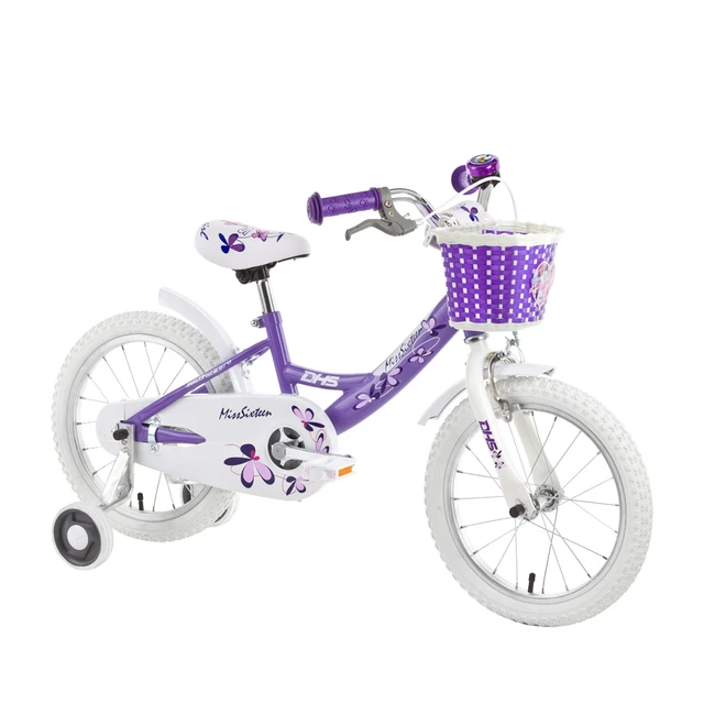 Detský bicykel DHS Miss Sixteen 1604 16" - model 2015 - biela