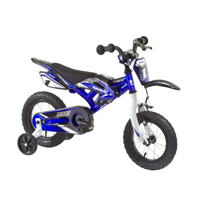 Das Kinder-Fahrrad KAWASAKI Moto 12" - das Modell 2014 - blau - blau