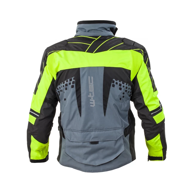 Moto Jacket W-TEC Astair - Black-Grey-Green