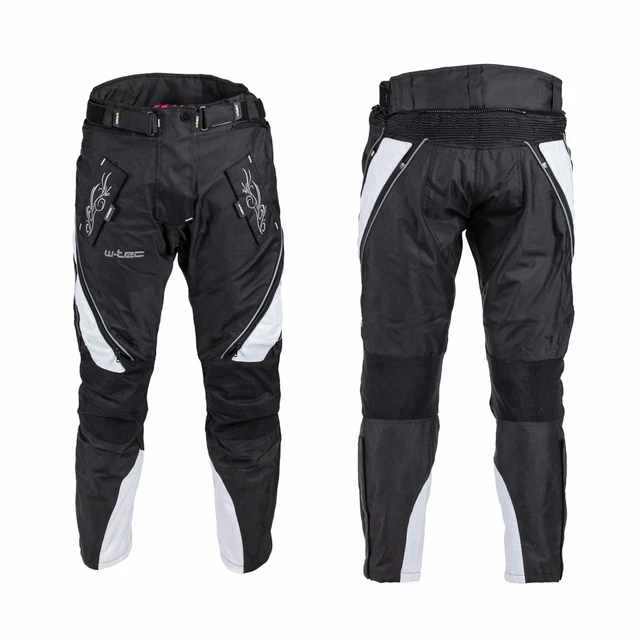 Women’s Moto Pants W-TEC Kaajla - Black-Pink - Black-White