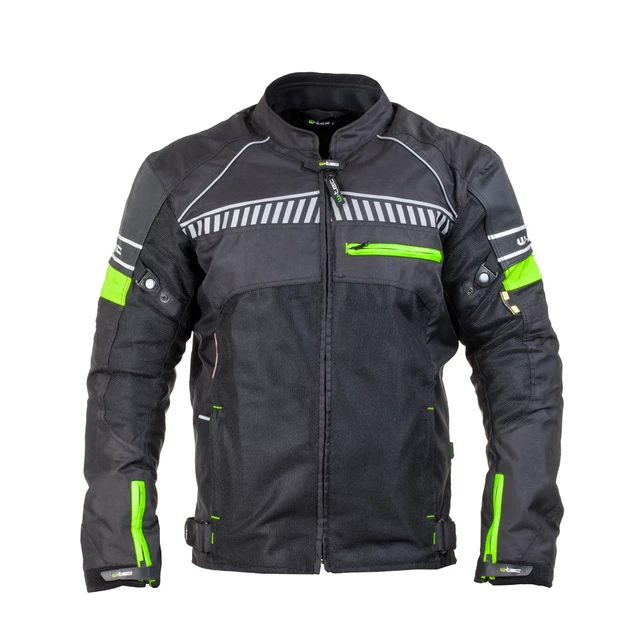 Men’s Moto Jacket W-TEC Meltsch - Neon Green-Black - Neon Green-Black
