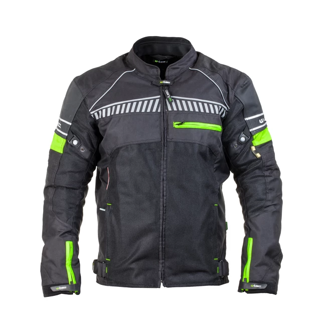 Pánská moto bunda W-TEC Meltsch - Neon zelená-černá