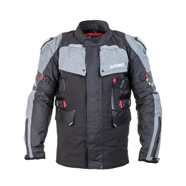 Men's Moto Jacket W-TEC Tomret - 3XL - Black-Grey