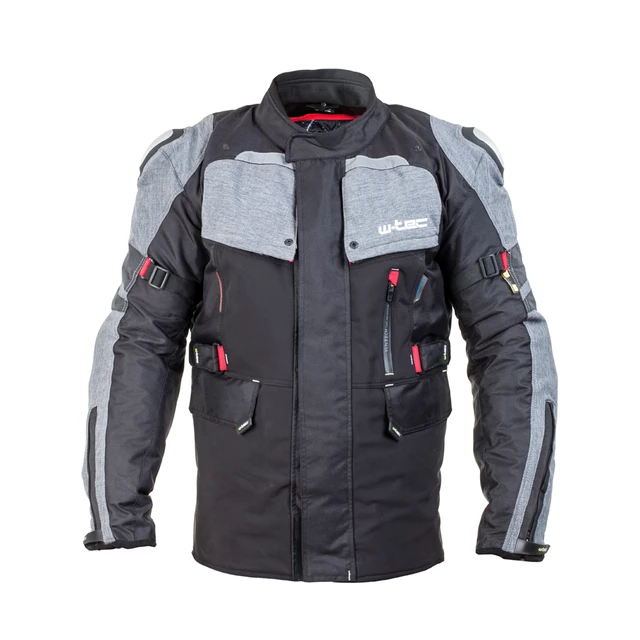 Moška moto bunda W-TEC Tomret NF-2220 - črna-siva