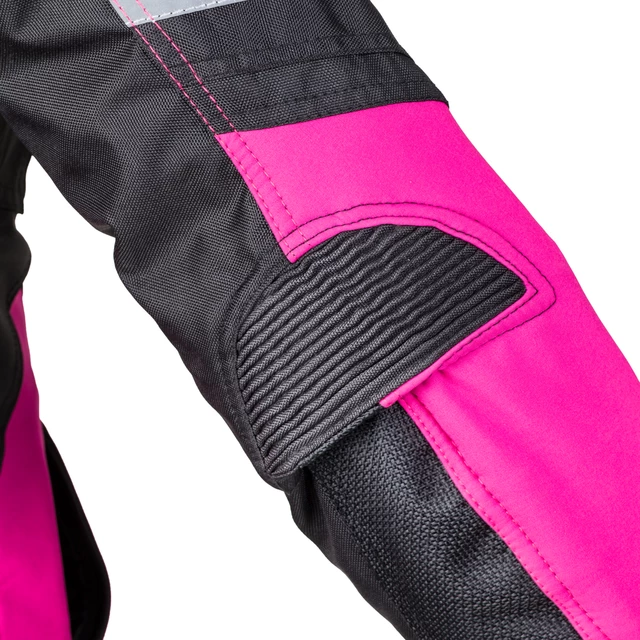 Women's Softshell Moto Jacket W-TEC Alenalla - Black-Pink