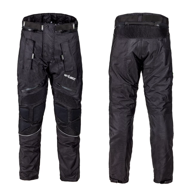 Men’s Moto Pants W-TEC Rusnac - Black, 4XL - Black