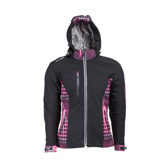 Damen Softshell Motorradjacke W-TEC NF-2781 - schwarz-rosa