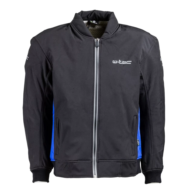 Men’s Softshell Moto Jacket W-TEC Langon - Black-Blue - Black-Blue