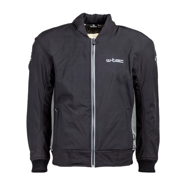 Men’s Softshell Moto Jacket W-TEC Langon - Black-Khaki - Black-Grey