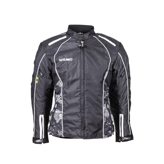 Women’s Moto Jacket W-TEC Calvaria NF-2406 - Black-White with Graphics - Black-White with Graphics
