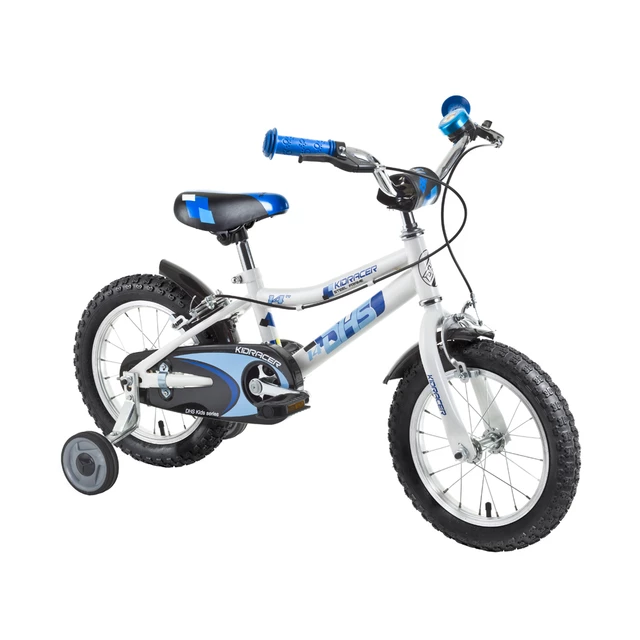 Detský bicykel DHS Kid Racer 1403 14" - model 2014 - bielo-modrá