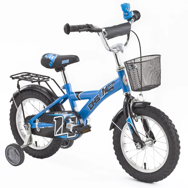 Detský bicykel DHS Kid Racer 1401 14" - červená - modrá