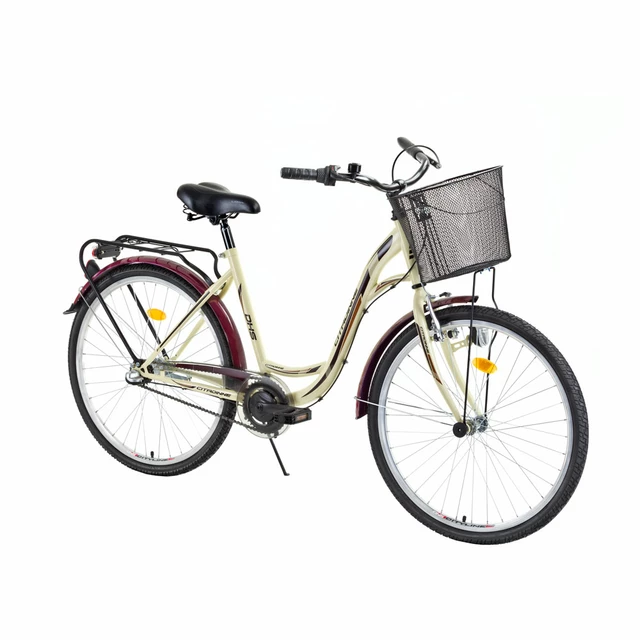 Urban bike DHS Citadinne 2636 26" - model 2015 - Yellow-Red