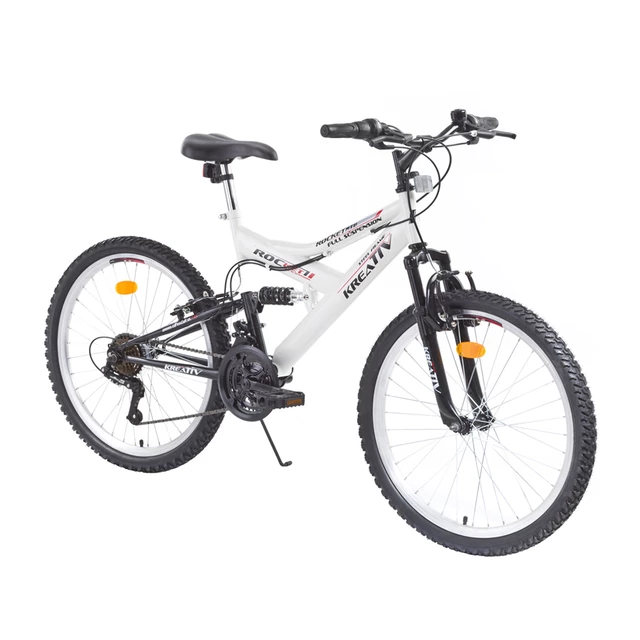 Juniorský bicykel DHS Kreativ 2441 24" - model 2015 - červená - biela