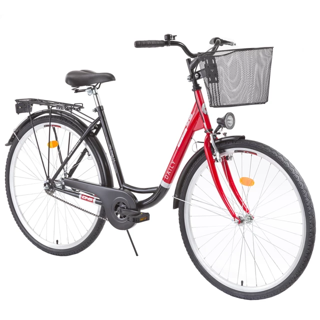 Mestský bicykel DHS Daily 2852 - čierno-červená