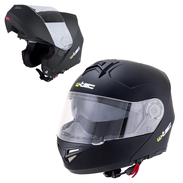 Motorcycle Helmet W-TEC Vexamo - White - Matte Black