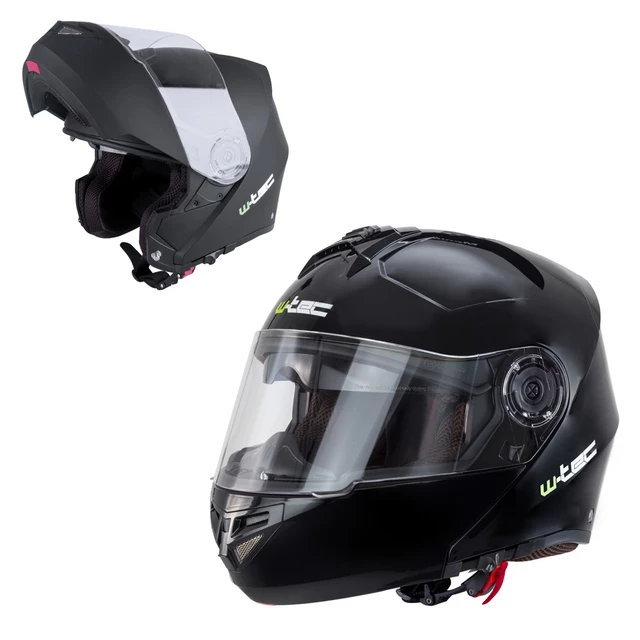 Motorcycle Helmet W-TEC Vexamo - Black-Grey - Black