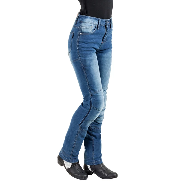 Damskie jeansowe spodnie motocyklowe W-TEC Lustipa - OUTLET - Niebieski