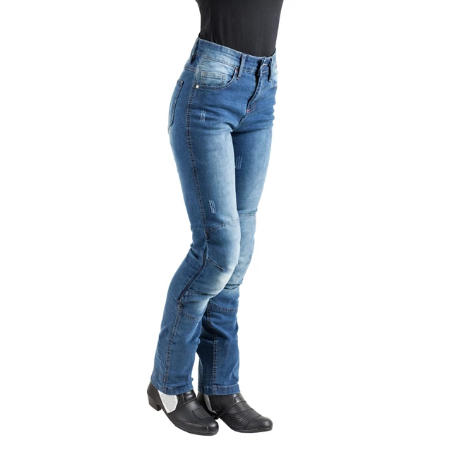 Damskie jeansowe spodnie motocyklowe W-TEC Panimali - OUTLET - Niebieski