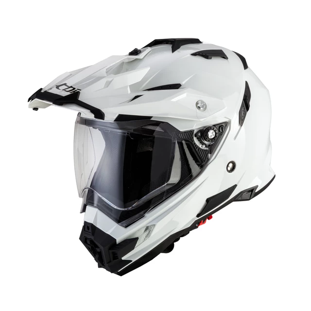 Kask motocyklowy motocrossowy Alltop AP-8853 - Biały błyszczący