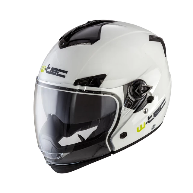 Kask motocyklowy W-TEC NK-850 otwierany + BLENDA - Biały błyszczący