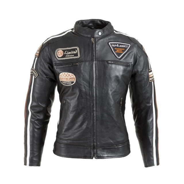 Women's Leather Motorcycle Jacket W-TEC Sheawen Lady - XS - Black