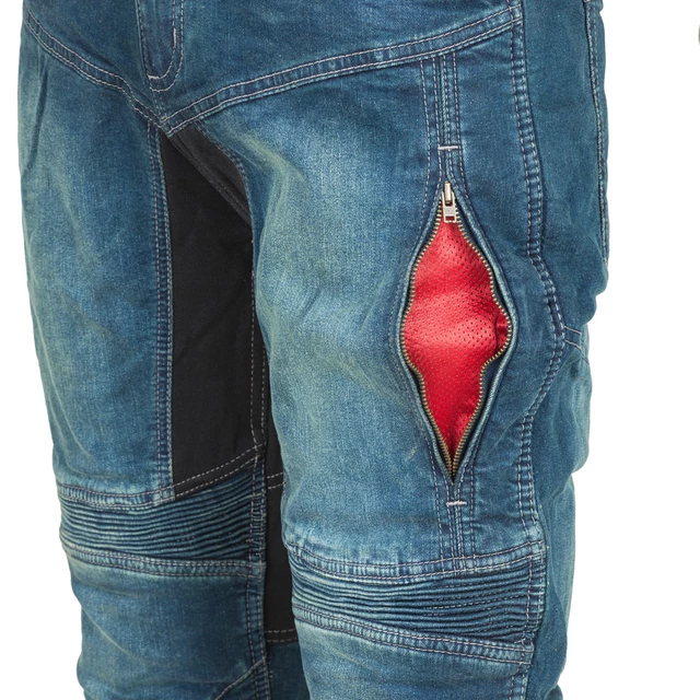 Męskie jeansowe spodnie motocyklowe W-TEC Wicho - Niebieski