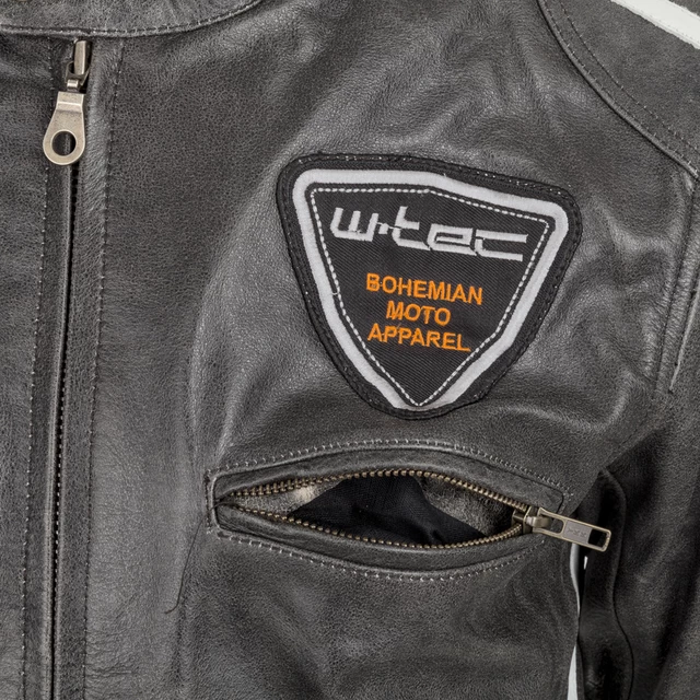 Men's Leather Motorcycle Jacket W-TEC Antique Cracker