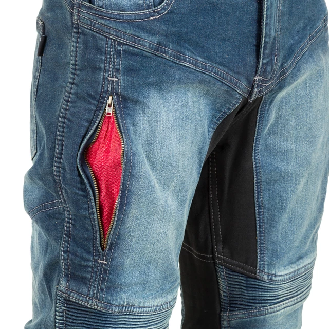 Męskie jeansowe spodnie motocyklowe W-TEC Wicho - Niebieski