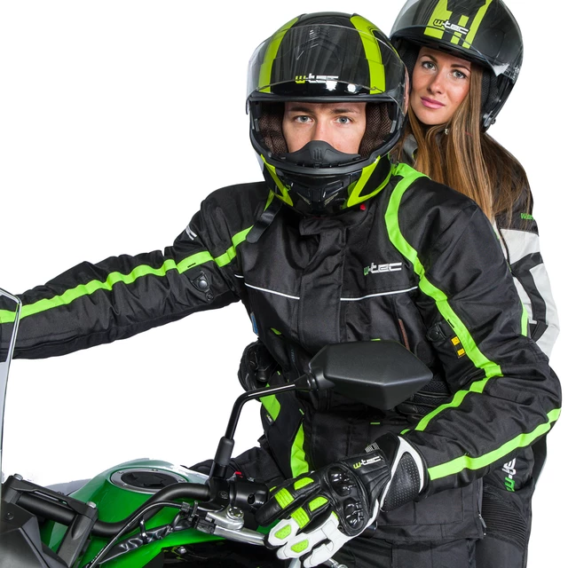 Moto čelada W-TEC V586 - črna-zelena