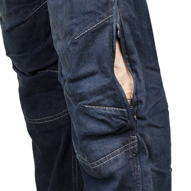 Pánské moto jeansy W-TEC Pawted s nepromokavou membránou - tmavě modrá