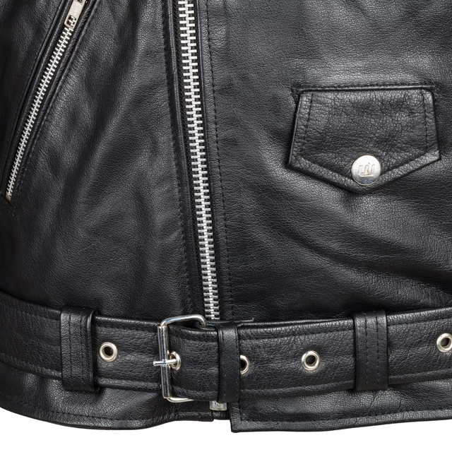 Leather Motorcycle Jacket W-TEC Perfectis - Black