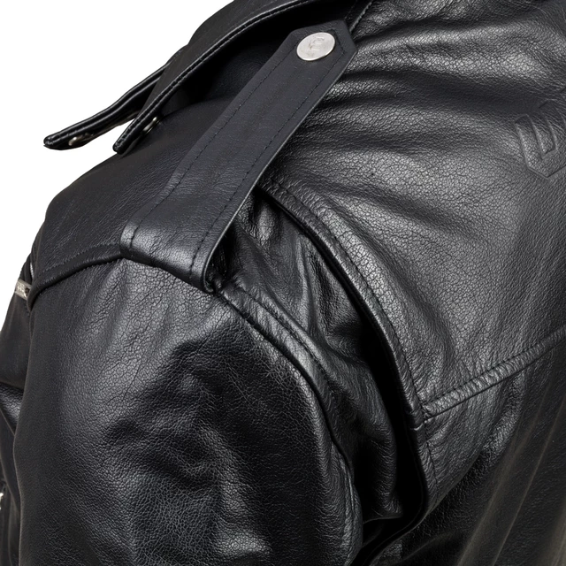 Leather Motorcycle Jacket W-TEC Perfectis - Black