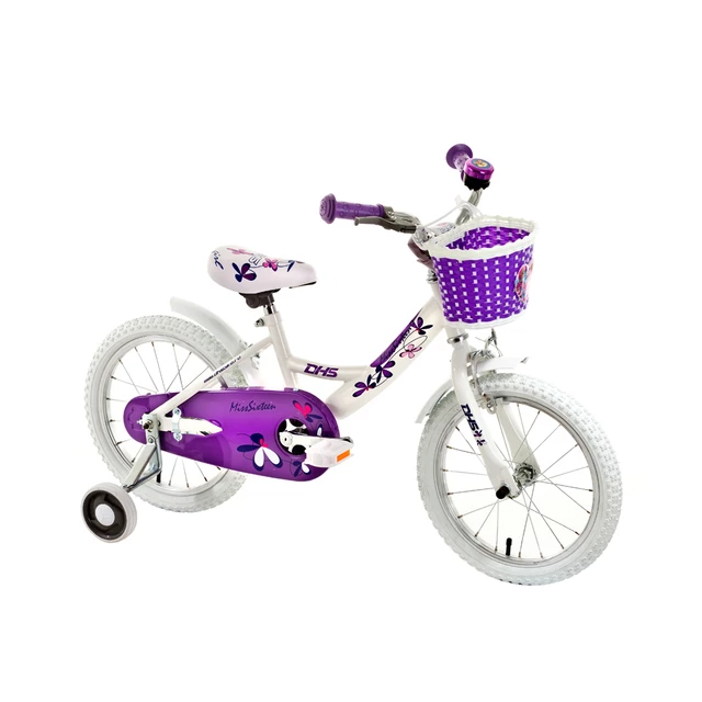 Detský bicykel DHS Miss Sixteen 1602 16" - model 2015 - červená - biela