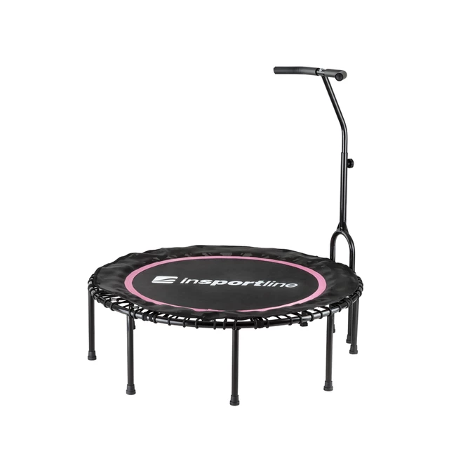 Spring-Free Jumping Fitness Trampoline with Handlebar inSPORTline Cordy 114 cm - Pink - Pink