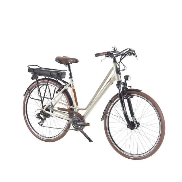 Mestský elektrobicykel Devron 28122 - červeno-žltá