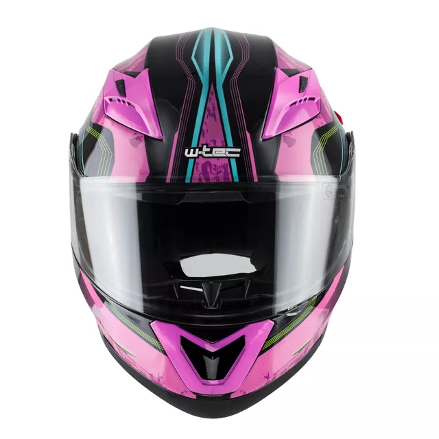 Flip-Up Motorcycle Helmet W-TEC Pezzon Magenta