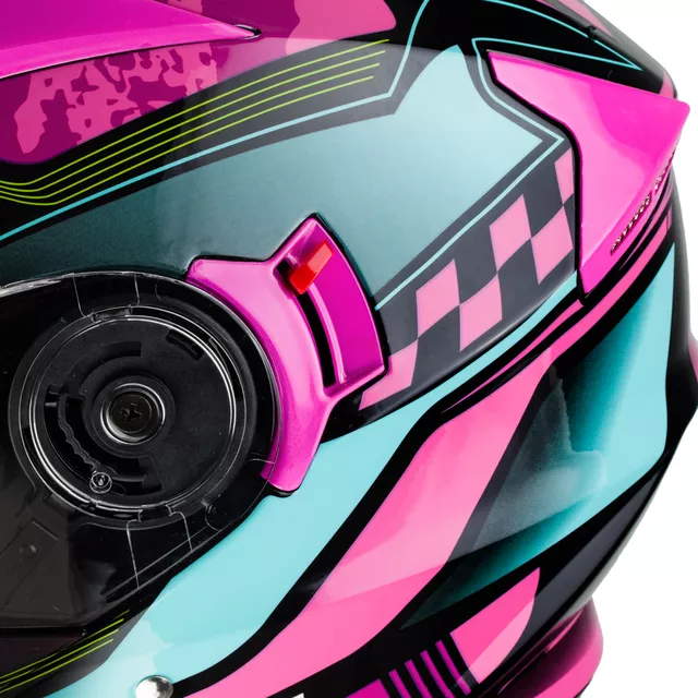 Flip-Up Motorcycle Helmet W-TEC Pezzon Magenta