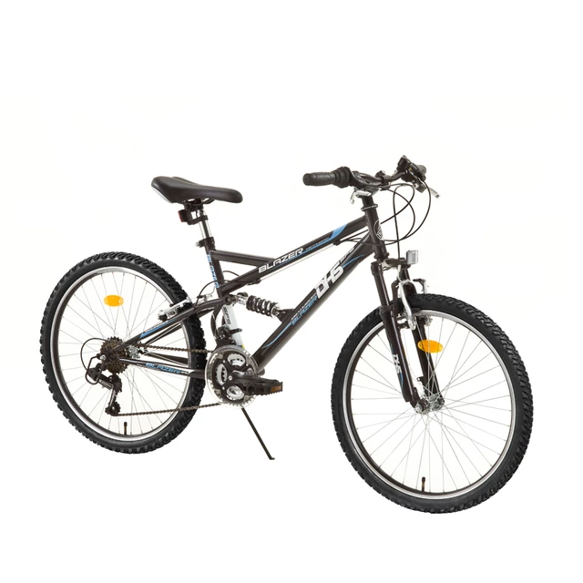 Detský celoodpružený bicykel DHS Blazer 2445 - model 2014 - čierna