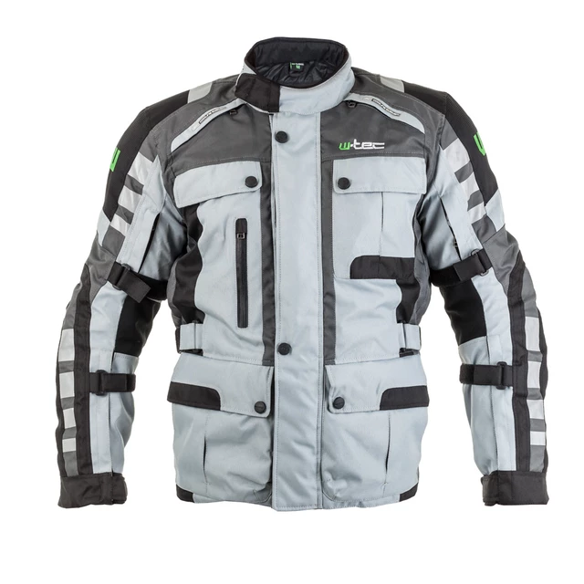 Moto jacket W-TEC Avontur - Grey-Black - Grey-Black