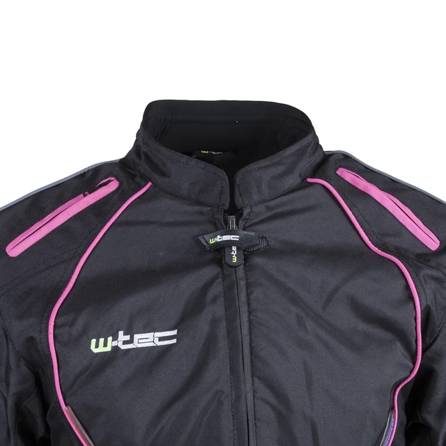 Women’s Moto Jacket W-TEC Calvaria NF-2406 - Black-Pink with Graphics