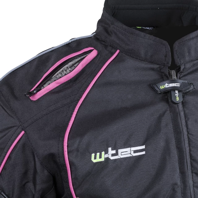 Women’s Moto Jacket W-TEC Calvaria NF-2406 - Black-White with Graphics