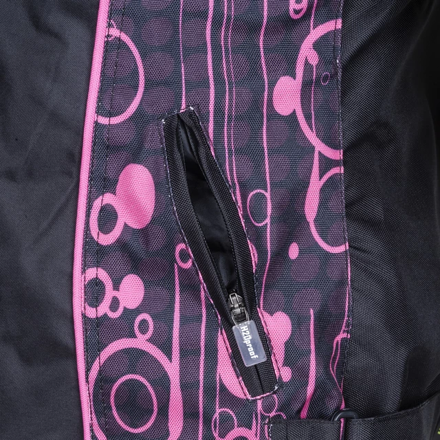 Women’s Moto Jacket W-TEC Calvaria NF-2406 - Black-Pink with Graphics