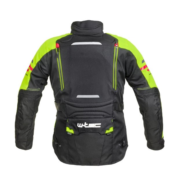 Női motoros kabát W-TEC Ventura Lady - fekete-fluor sárga