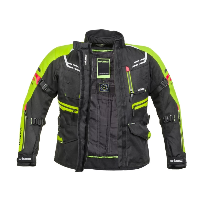 Women’s Motorcycle Jacket W-TEC Ventura Lady - Black-Fluo Yellow