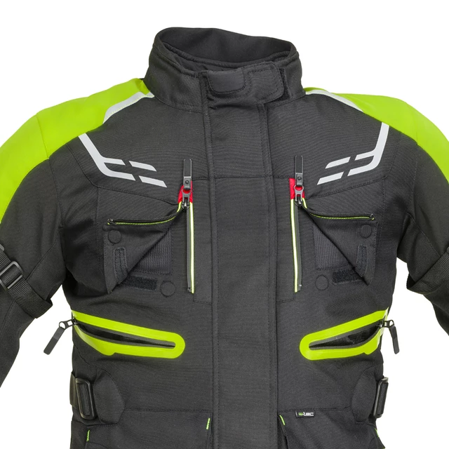 Women’s Motorcycle Jacket W-TEC Ventura Lady - Black-Fluo Yellow