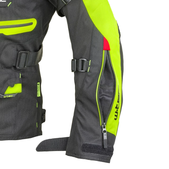 Női motoros kabát W-TEC Ventura Lady - fekete-fluor sárga