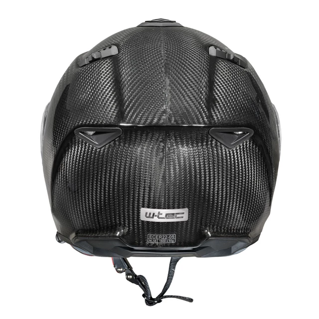 Flip-Up Motorcycle Helmet W-TEC Tensiler - Carbon Glossy