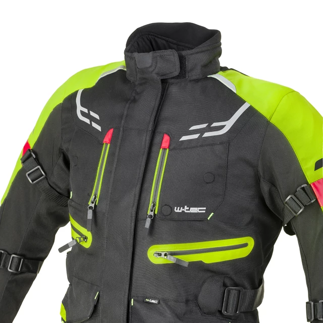 Women’s Motorcycle Jacket W-TEC Ventura Lady - Black-Fluo Yellow